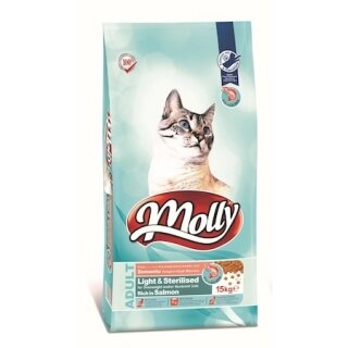 Molly Light & Sterilised Somonlu 15 kg Kedi Maması kullananlar yorumlar